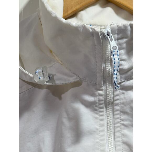 Land's End Rain Jacket Windbreaker White Size S 6-8 - Picture 9 of 14